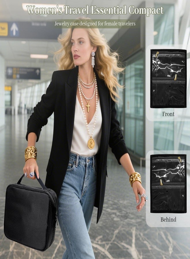 Dexmary Travel Jewelry Organizer and Storage Case for Women, Travel Jewelry Storage with 36 Velvet Zipper Velvet Pouches, Portable Gift for Earrings Necklaces, Rings, Bracelet, Watch - Image 3